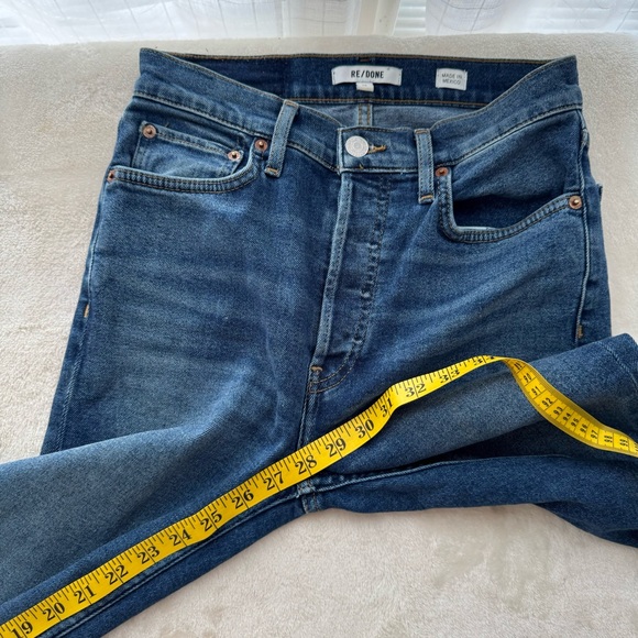 RE/DONE Originals 90s High Rise Ankle Crop in Dark 1 Size 26 - Picture 10 of 10